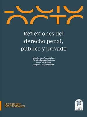 cover image of Reflexiones del derecho penal, público y privado